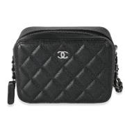 Pre-owned Leather chanel-bags Chanel Vintage , Black , Dames