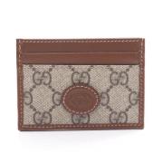 Pre-owned Leather wallets Gucci Vintage , Beige , Dames