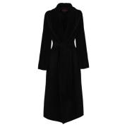 Zwarte Alpaca Wol Kimono Jas Max Mara Studio , Black , Dames