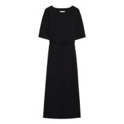 Zwarte midi-jurk met lange mouwen Max Mara , Black , Dames