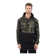 Groene hoodie trui met ritssluiting zakken Emporio Armani , Green , He...