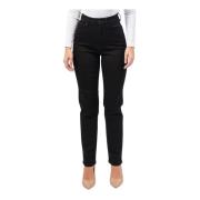 Zwarte Slim Fit Jeans Hugo Boss , Black , Dames