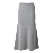 Grijze Wollen Gebreide Rok Max Mara , Gray , Dames