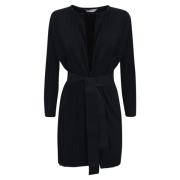 Blauwe Geplooide Jas Lange Mouw Max Mara , Blue , Dames