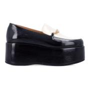 Zwarte Egret Platform Loafers Ganni , Black , Dames