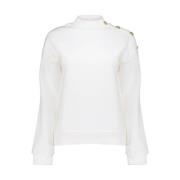 Sweatshirt met knopen Geisha , White , Dames