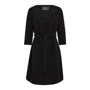 Elegante Zwarte Jurk met Kralendetail MOS Mosh , Black , Dames