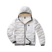 Witte Winterjas Essentiële Stijl Blauer , White , Heren