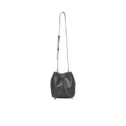 Donkerbruine Leren Bucket Bag Brunello Cucinelli , Brown , Dames