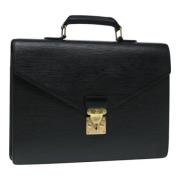 Pre-owned Leather louis-vuitton-bags Louis Vuitton Vintage , Black , D...