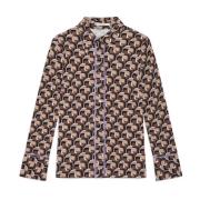 Poppy Jersey Blouse Maliparmi , Brown , Dames