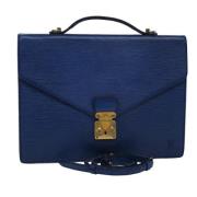 Pre-owned Leather louis-vuitton-bags Louis Vuitton Vintage , Blue , Da...