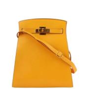 Pre-owned Canvas shoulder-bags Hermès Vintage , Yellow , Dames