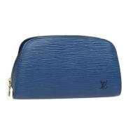 Pre-owned Leather pouches Louis Vuitton Vintage , Blue , Dames