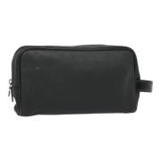 Pre-owned Leather clutches Louis Vuitton Vintage , Black , Dames