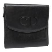 Pre-owned Leather wallets Dior Vintage , Black , Dames