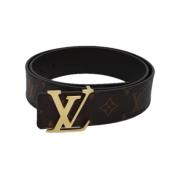 Pre-owned Canvas belts Louis Vuitton Vintage , Brown , Dames