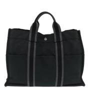 Pre-owned Canvas handbags Hermès Vintage , Black , Dames