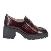 Bordeaux Leren Mocassin met Franje Hispanitas , Red , Dames