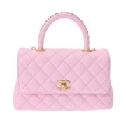 Pre-owned Leather chanel-bags Chanel Vintage , Pink , Dames