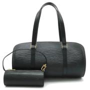 Pre-owned Leather handbags Louis Vuitton Vintage , Black , Dames