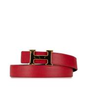 Pre-owned Leather belts Hermès Vintage , Red , Dames