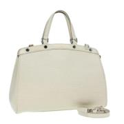 Pre-owned Leather handbags Louis Vuitton Vintage , White , Dames