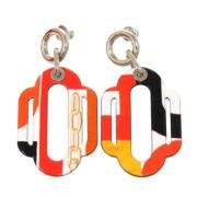 Pre-owned Metal earrings Hermès Vintage , Multicolor , Dames