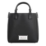 Leren Tote Tas met Trekkoordsluiting Maison Margiela , Black , Dames