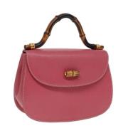 Pre-owned Leather gucci-bags Gucci Vintage , Pink , Dames