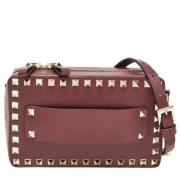 Pre-owned Leather shoulder-bags Valentino Vintage , Red , Dames