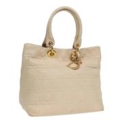 Pre-owned Leather handbags Dior Vintage , Beige , Dames