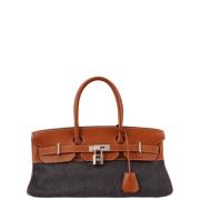 Pre-owned Canvas handbags Hermès Vintage , Blue , Dames