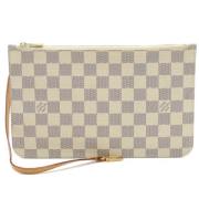 Pre-owned Canvas clutches Louis Vuitton Vintage , Beige , Dames