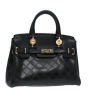 Pre-owned Leather handbags Versace Pre-owned , Black , Dames