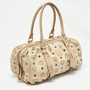 Pre-owned Leather handbags MCM Pre-owned , Beige , Dames