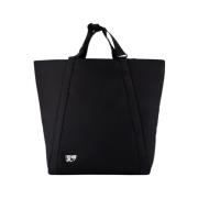 Zwarte Nylon Shield Shopper Tas Burberry , Black , Unisex