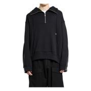 Zwarte Pullover met Rits en Zakken Helmut Lang , Black , Heren