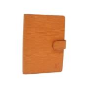 Pre-owned Leather home-office Louis Vuitton Vintage , Orange , Dames