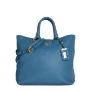 Pre-owned Leather prada-bags Prada Vintage , Blue , Dames