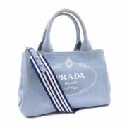 Pre-owned Canvas prada-bags Prada Vintage , Blue , Dames