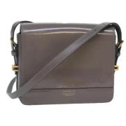 Pre-owned Leather shoulder-bags Burberry Vintage , Gray , Dames