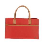 Pre-owned Canvas handbags Burberry Vintage , Orange , Dames