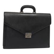 Pre-owned Leather handbags Burberry Vintage , Black , Dames