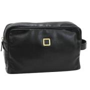 Pre-owned Leather clutches Loewe Pre-owned , Black , Dames