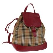 Pre-owned Canvas backpacks Burberry Vintage , Red , Dames