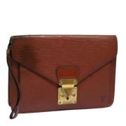 Pre-owned Leather clutches Louis Vuitton Vintage , Brown , Dames