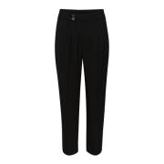 Hoge taille knoopbroek Zwart Diep Kaffe , Black , Dames