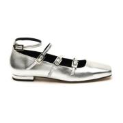 Zilveren Shimmer Ballet Platte Schoenen Alohas , Gray , Dames