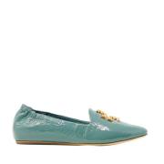 Lichtblauwe Patentleren Ballerina Flats Tory Burch , Blue , Dames